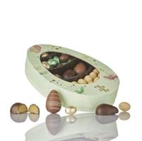 Marcipan æg, folieæg & choko dragéeæg i Cocoture Big Easter æske 400 g  FORUDBESTIL NU